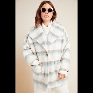 Anthropologie Elsa plaid coat